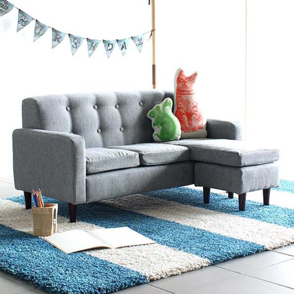 Bộ ghế sofa mini giá rẻ màu xám tôn lên vẻ đẹp hiện đại và gu thẩm mỹ tinh tế